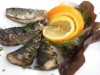 Catering / BBQ: gegrilde sardines van de BBQ